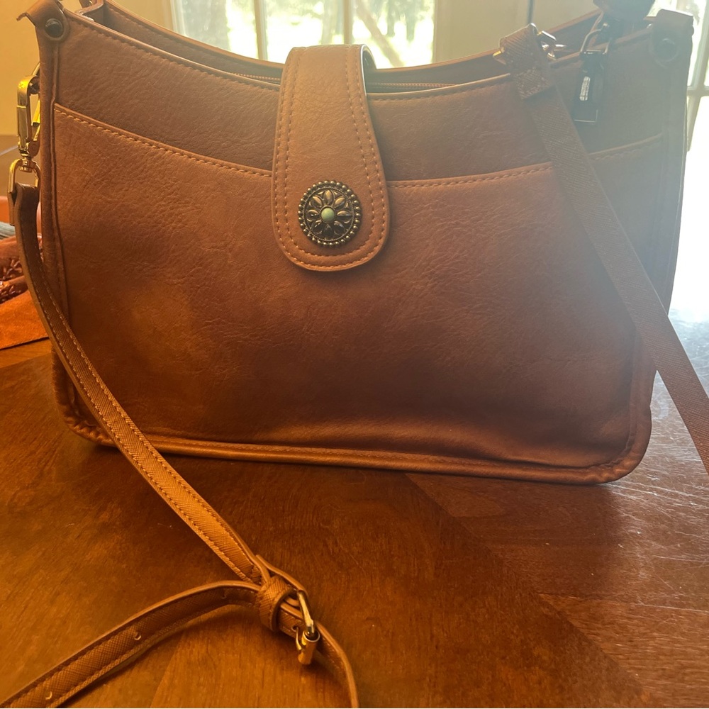Forever Young Tan Crossbody Bag